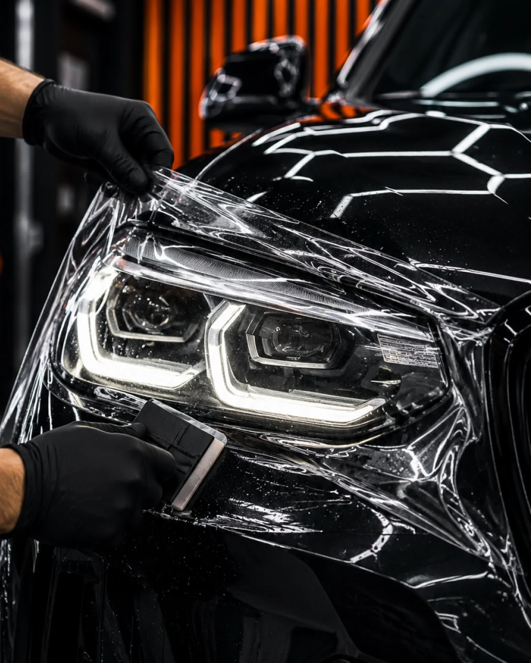 Нанесение защитной полиуретановой плёнки на BMW